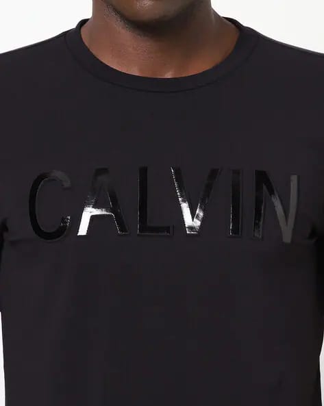 Calvin Klein Jeans Brand Embossed Crew-Neck T-shirt