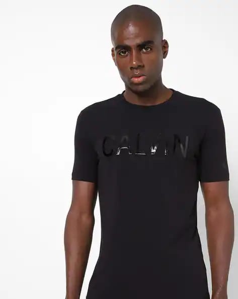 Calvin Klein Jeans Brand Embossed Crew-Neck T-shirt
